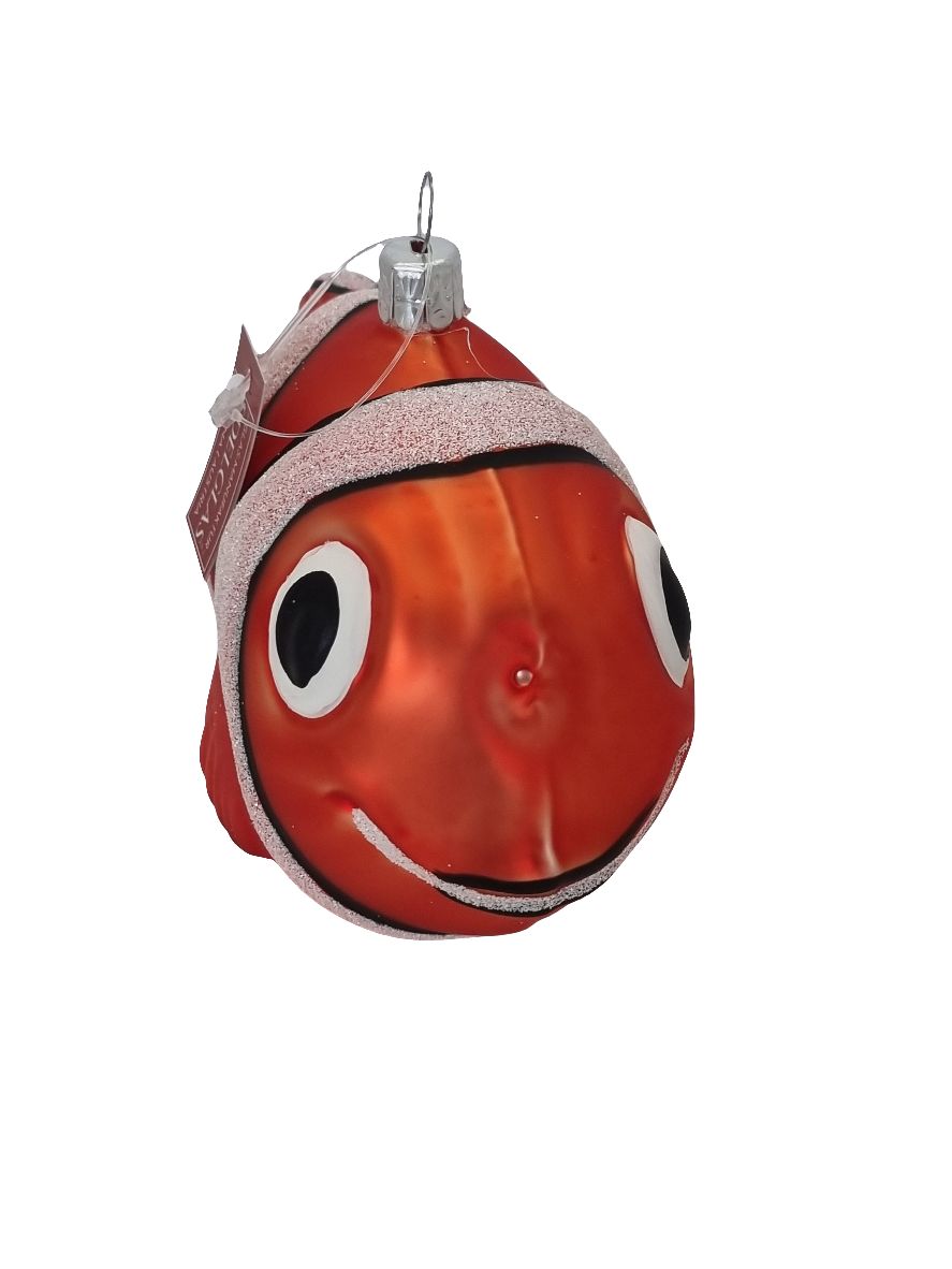 European Glass Christmas ornament of a Fish | Clownfish Nemo Large (S)