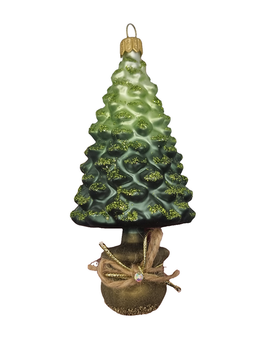 European Glass Christmas ornament of a Christmas Tree (W)