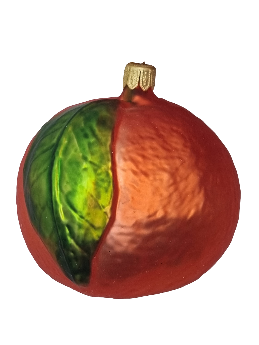 European Glass Christmas ornament of a Orange (N)
