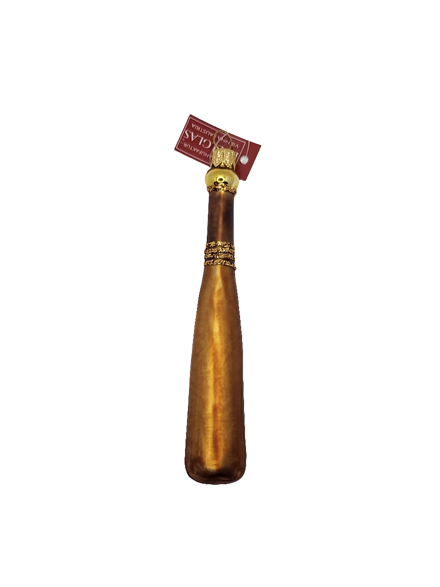 European Glass Christmas ornament of a Baseball Bat (K)