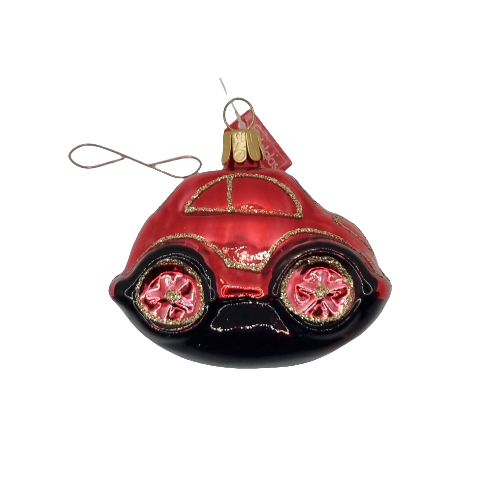 European Glass Christmas ornament of a Cars | Rounded (D)