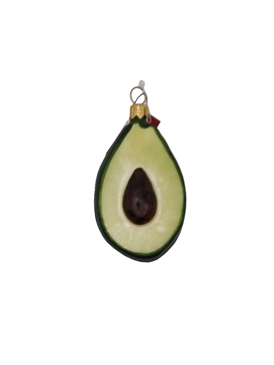 European Glass Christmas ornament of a Avocado (J)