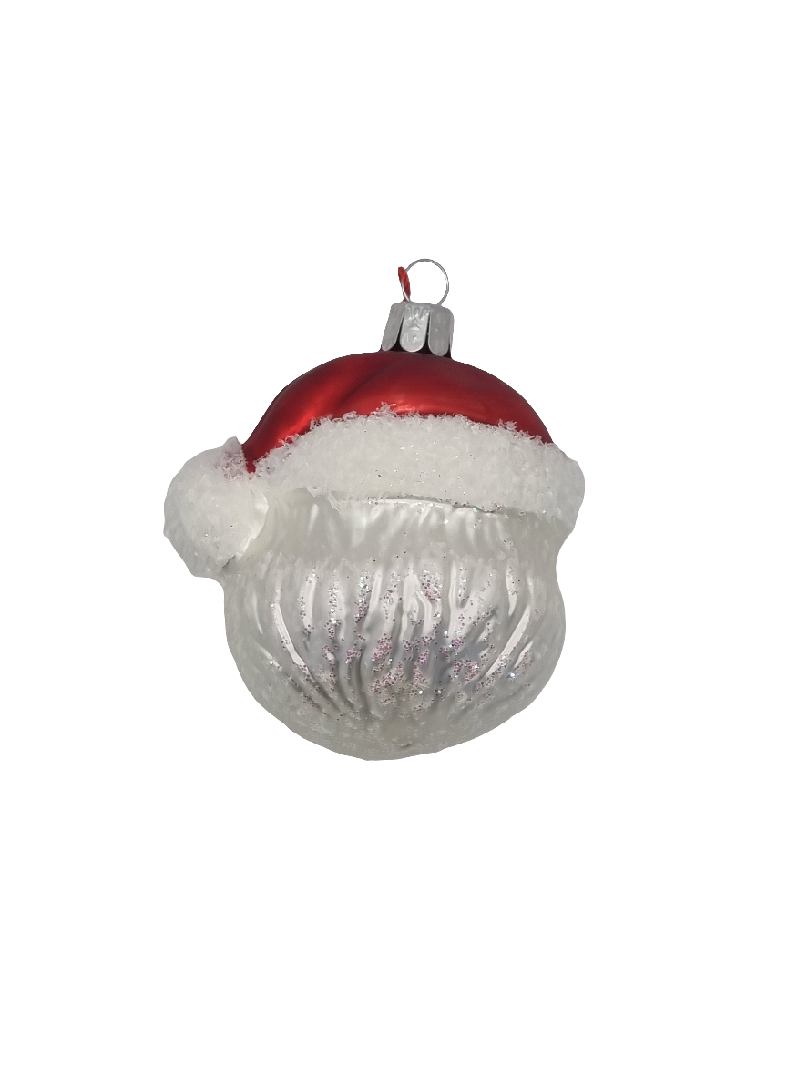 European Glass Christmas ornament of a Santa Head (I)