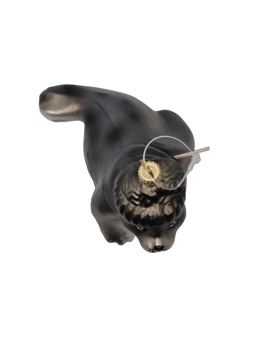 European Glass Christmas ornament of a Seal Hat (S)