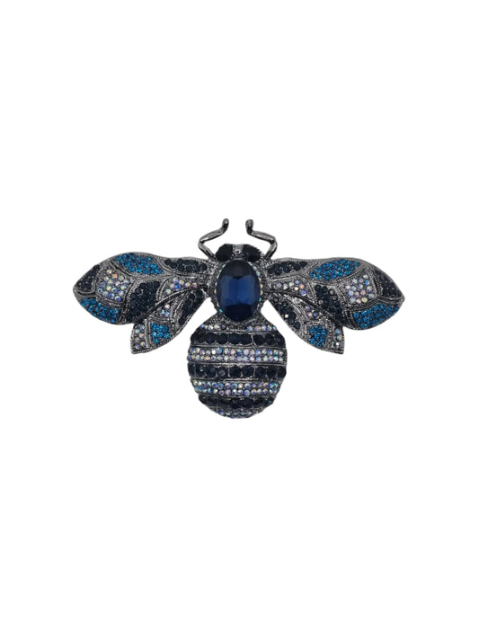 European Glass Christmas ornament of a Crystal Bee | Brooch VIII