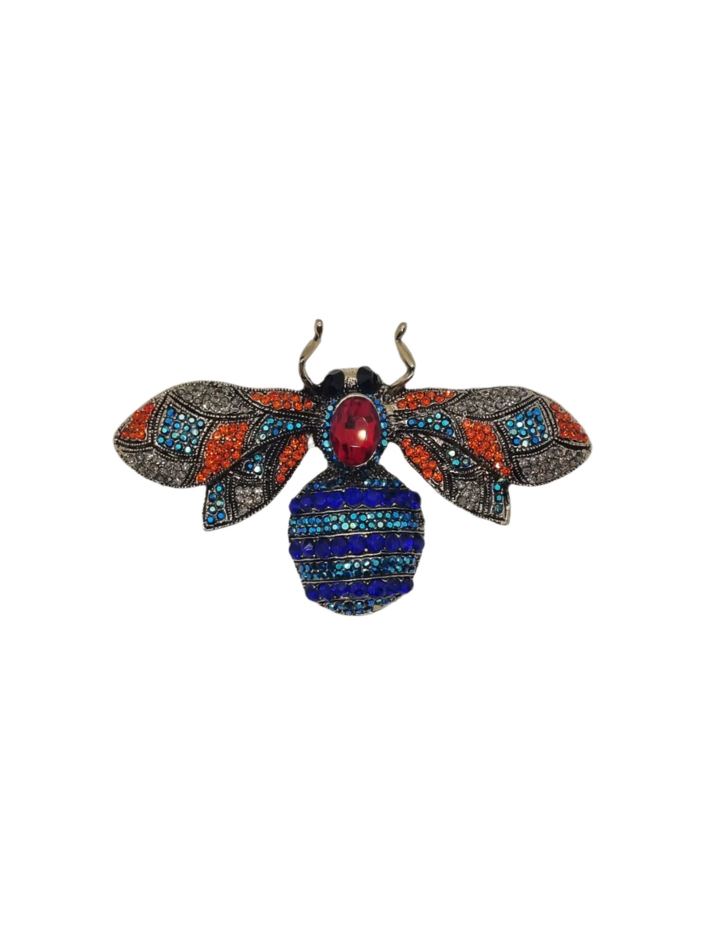 European Glass Christmas ornament of a Crystal Bee | Brooch VIII