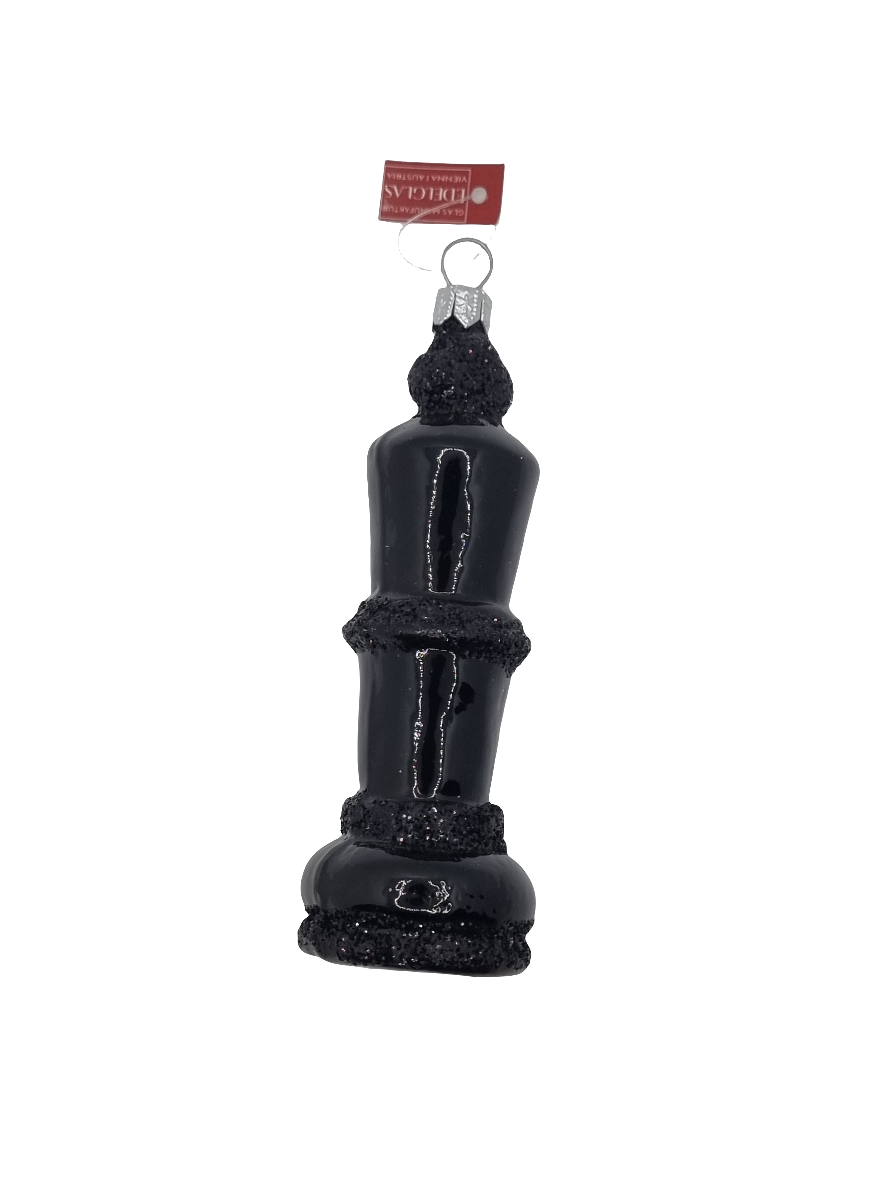 European Glass Christmas ornament of a Chess Piece (F)