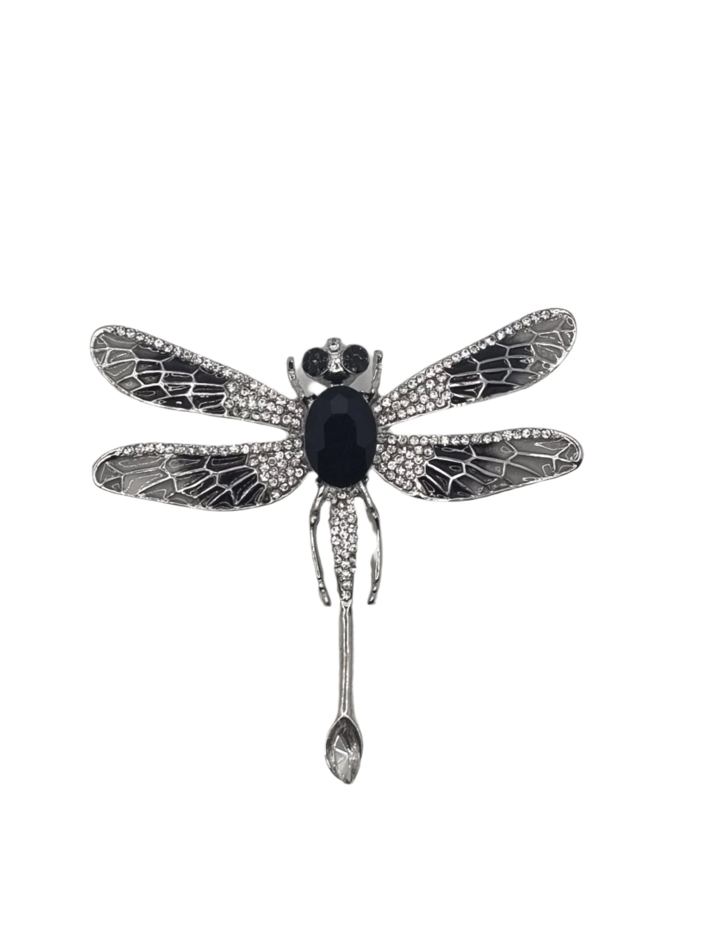 European Glass Christmas ornament of a Dragonfly with Straight Tail | Brooch VII