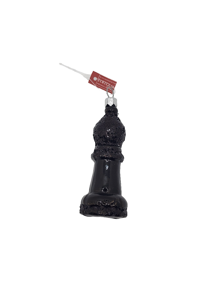 European Glass Christmas ornament of a Chess Piece (F)