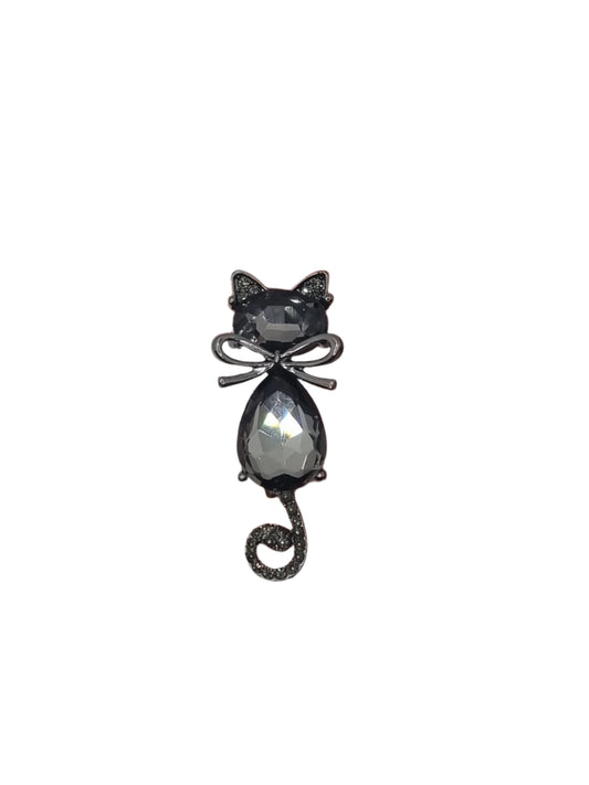 European Glass Christmas ornament of a Cat | Brooch V