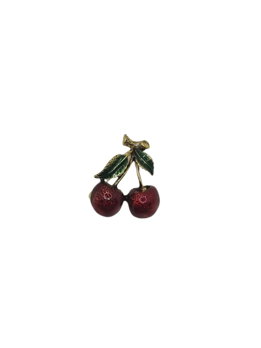 European Glass Christmas ornament of a Cherries | Brooch IV