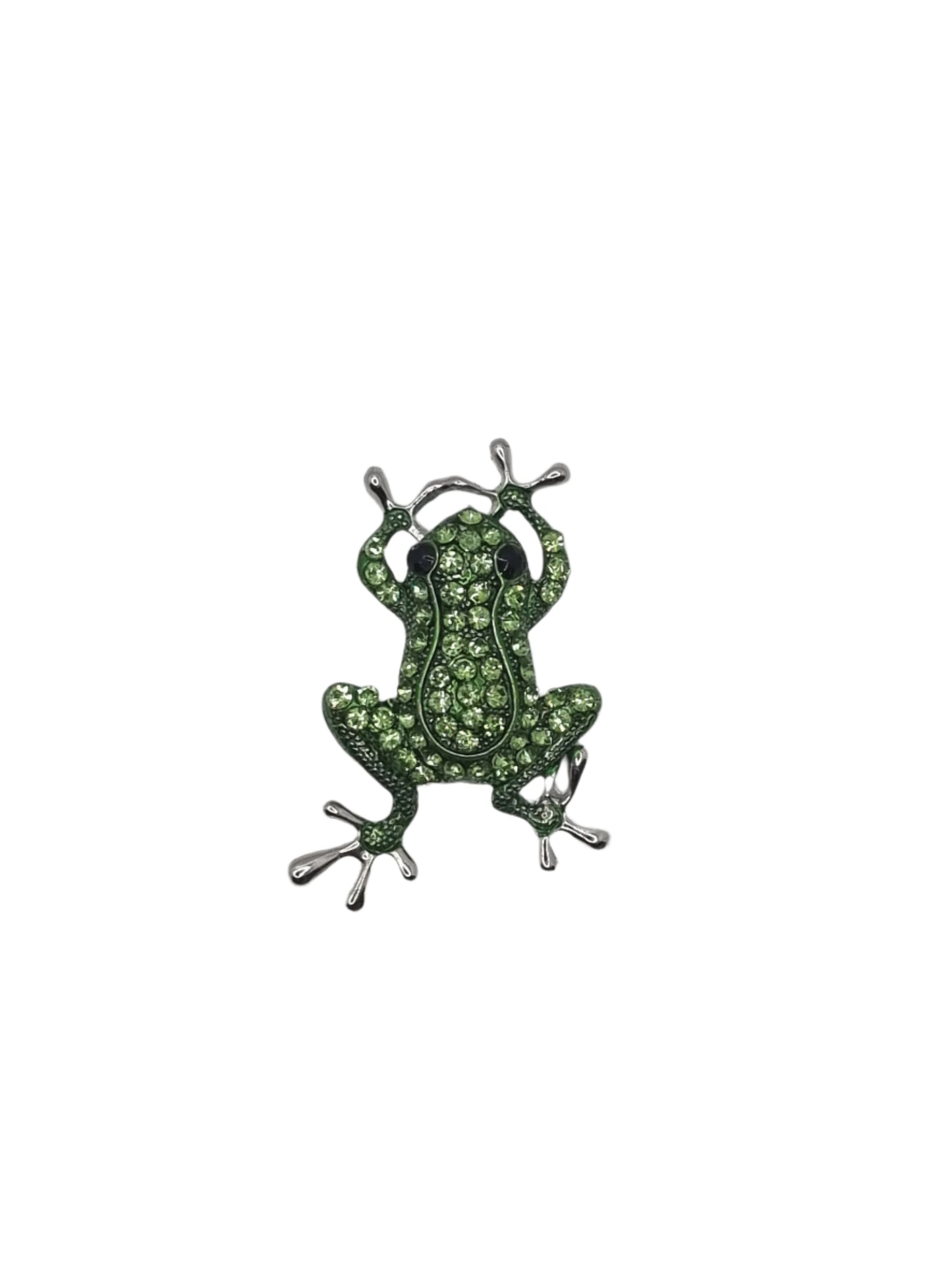 European Glass Christmas ornament of a Green Frog | Brooch IV