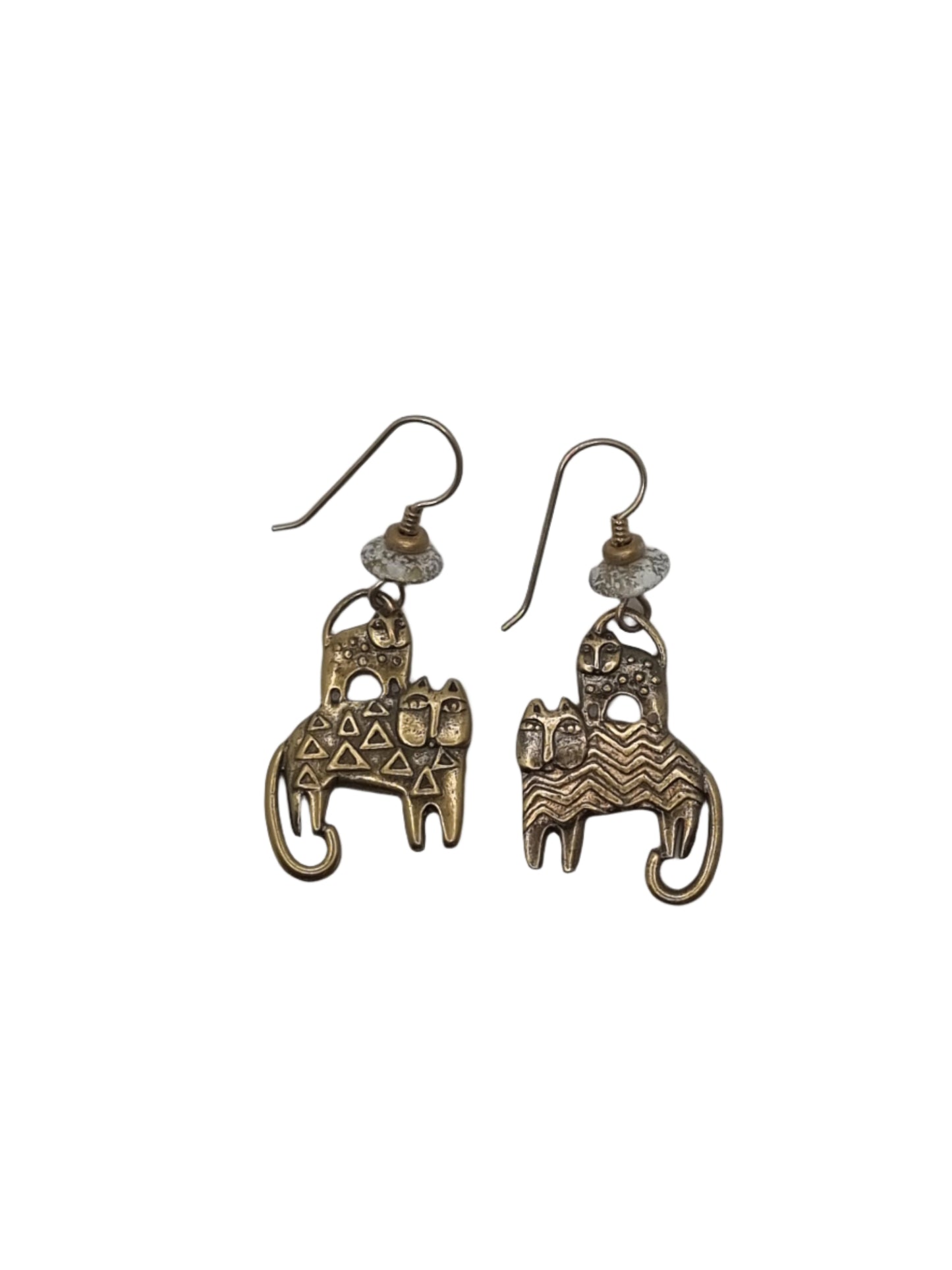 European Glass Christmas ornament of a Cats | Earrings