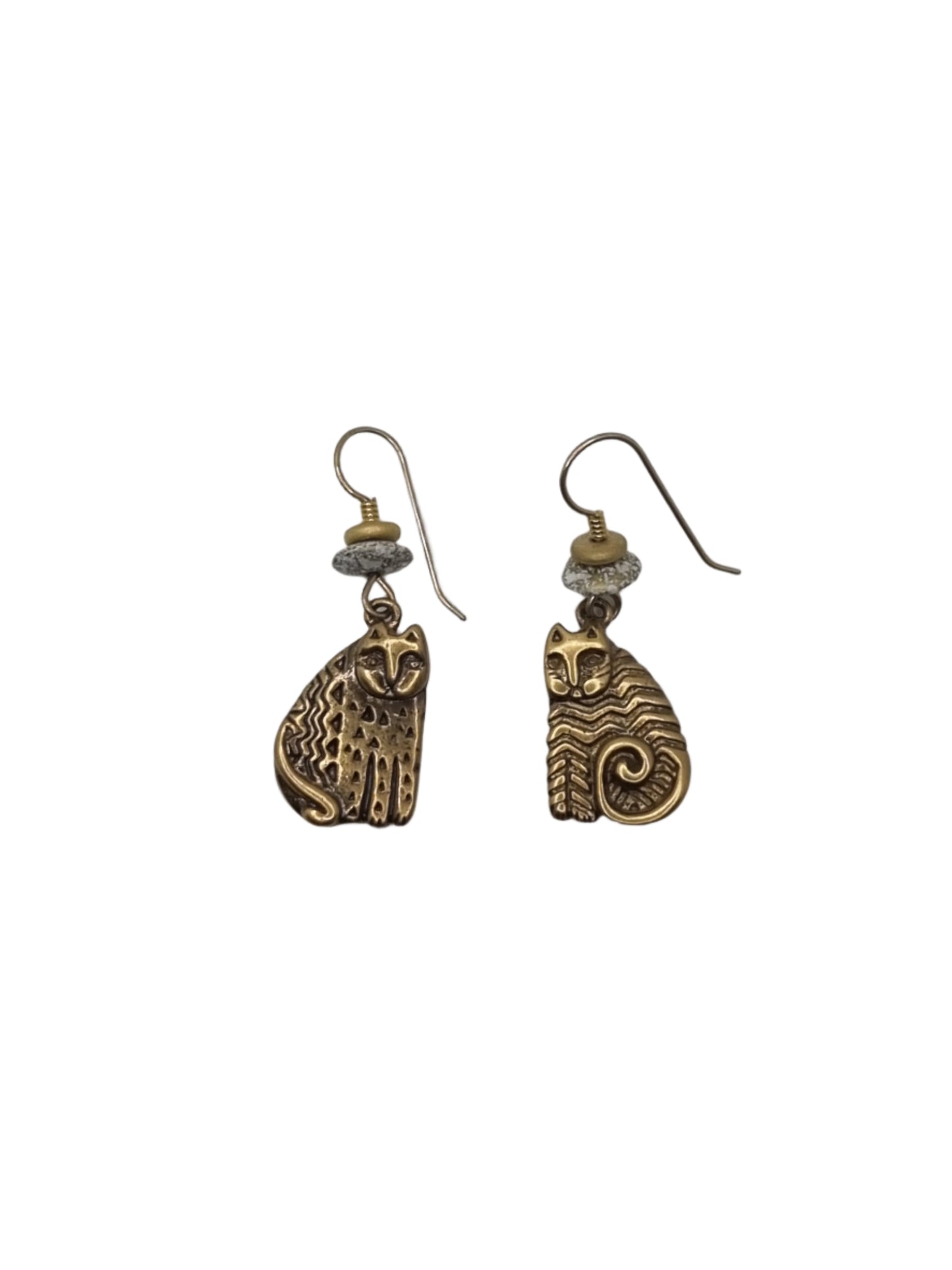 European Glass Christmas ornament of a Cats | Earrings