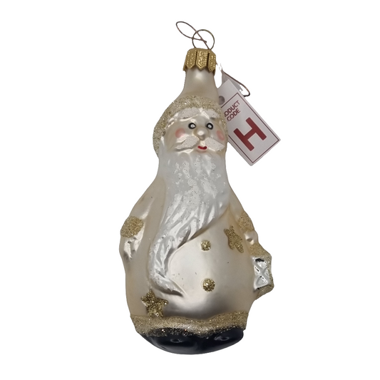 European Glass Christmas ornament of a Wizard Beard Stars (L)