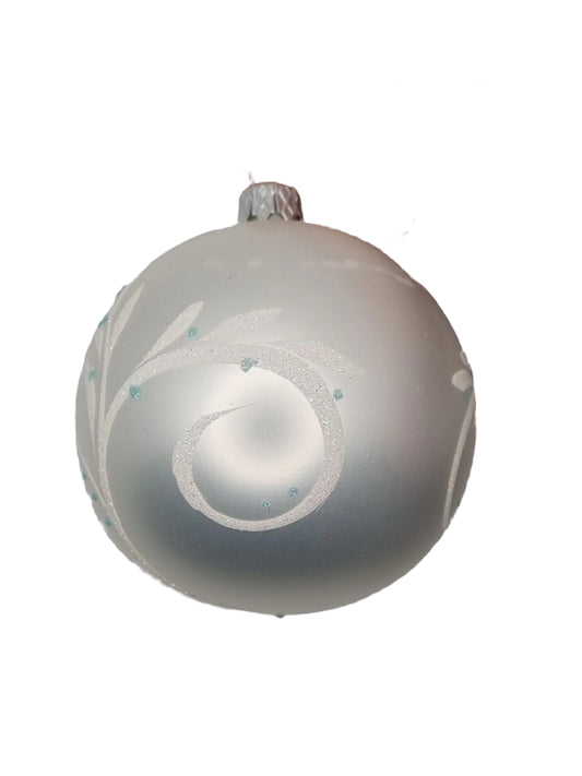 European Glass Christmas ornament of a Baubles | Silver Assorted (I)