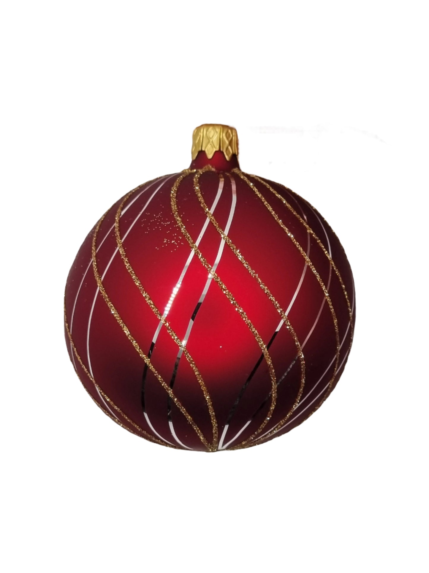 European Glass Christmas ornament of a Bauble | Red Assorted (I)