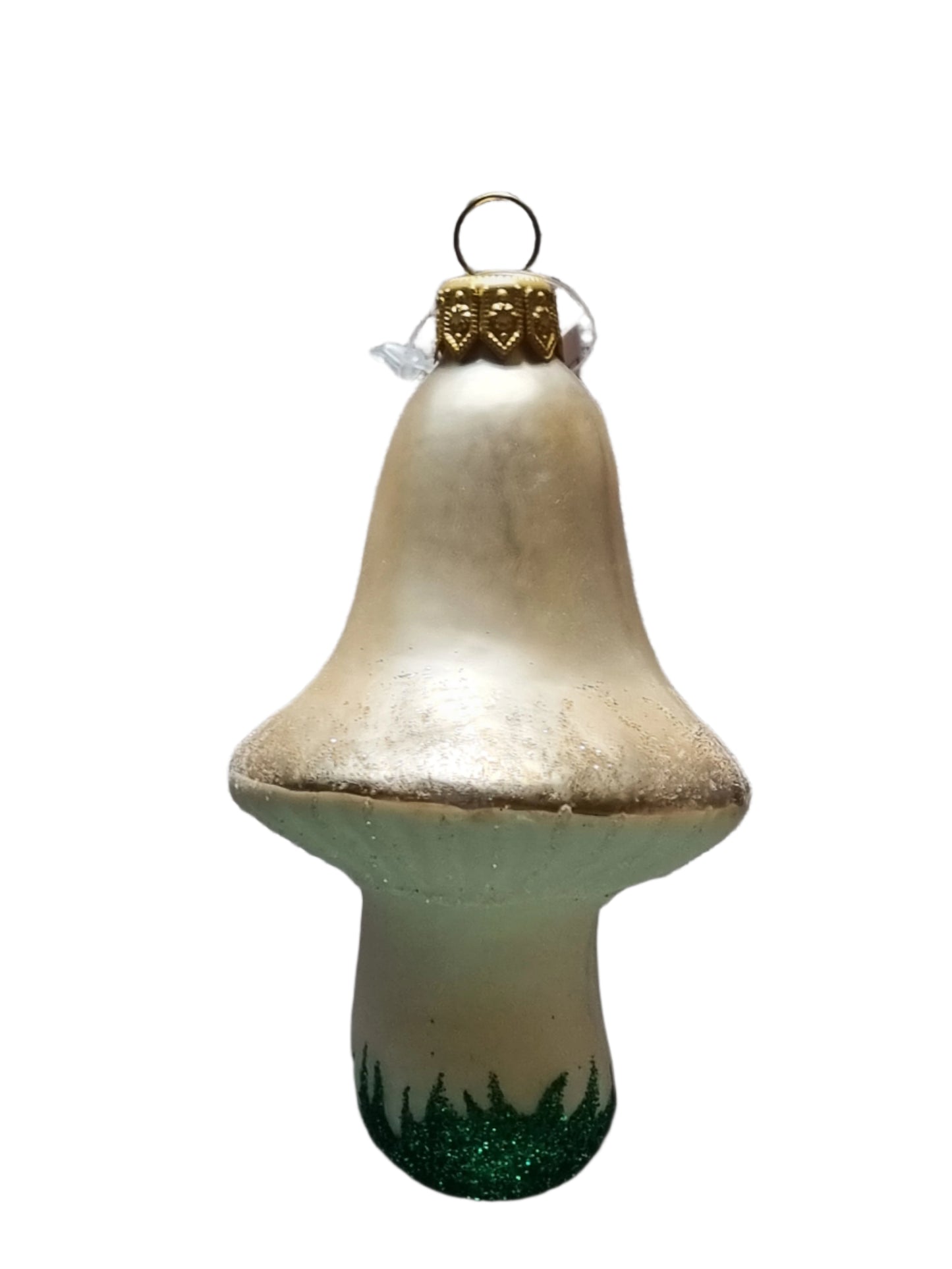 European Glass Christmas ornament of a Mushroom | Assorted Glittery Toadstools (K)