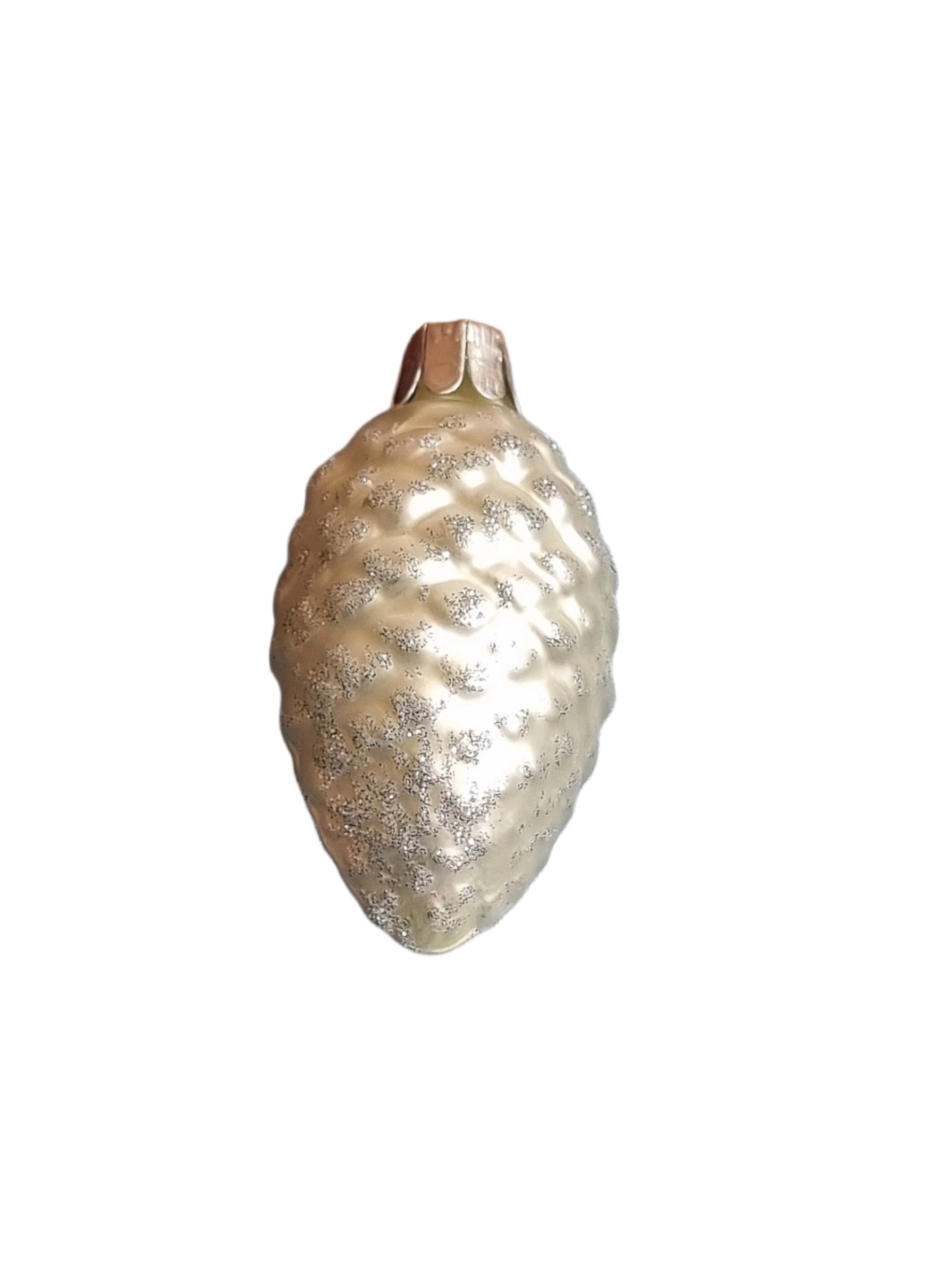 European Glass Christmas ornament of a Pinecone sparkle (A)