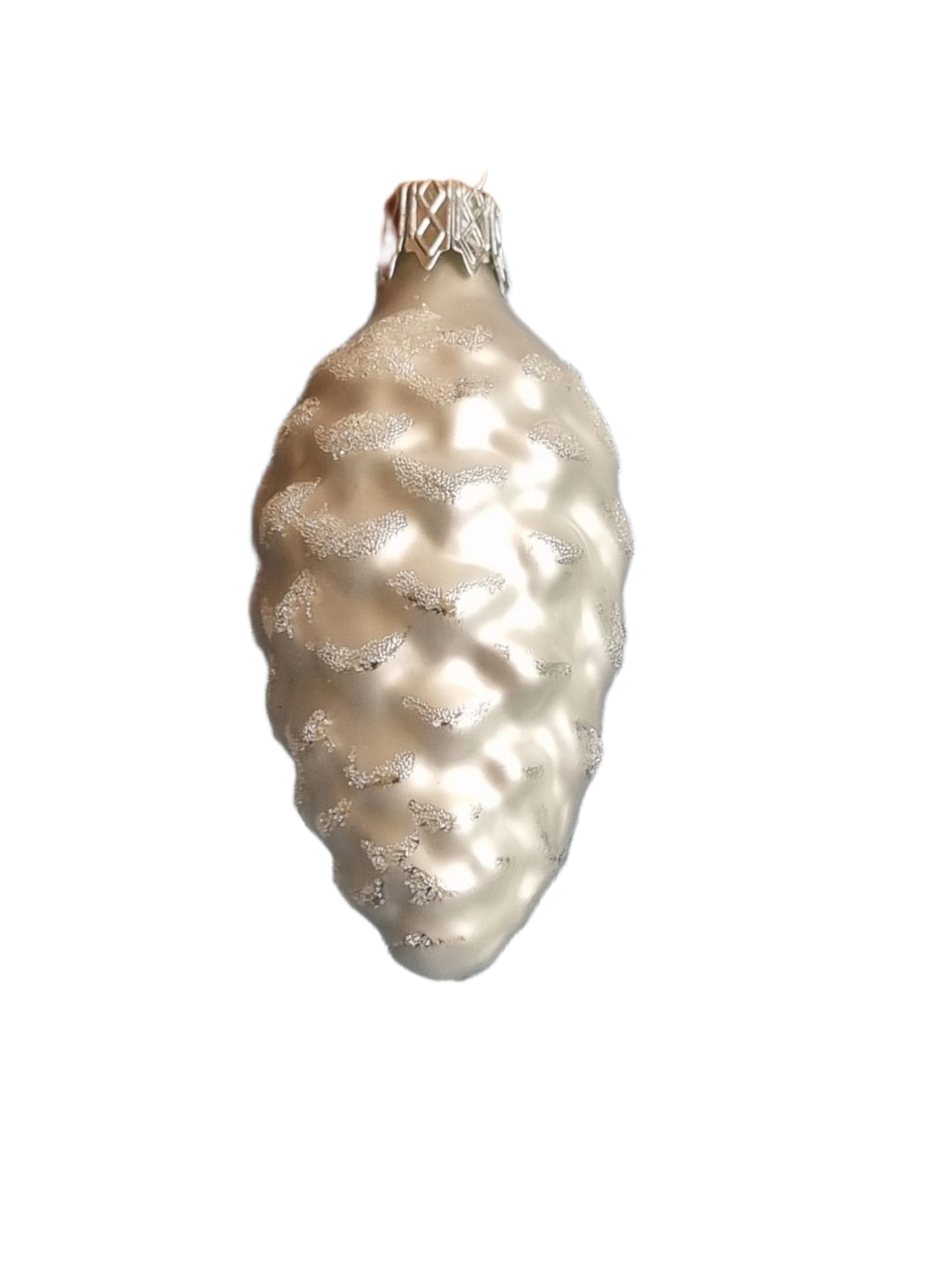 European Glass Christmas ornament of a Pinecone | Small Frosted (B)