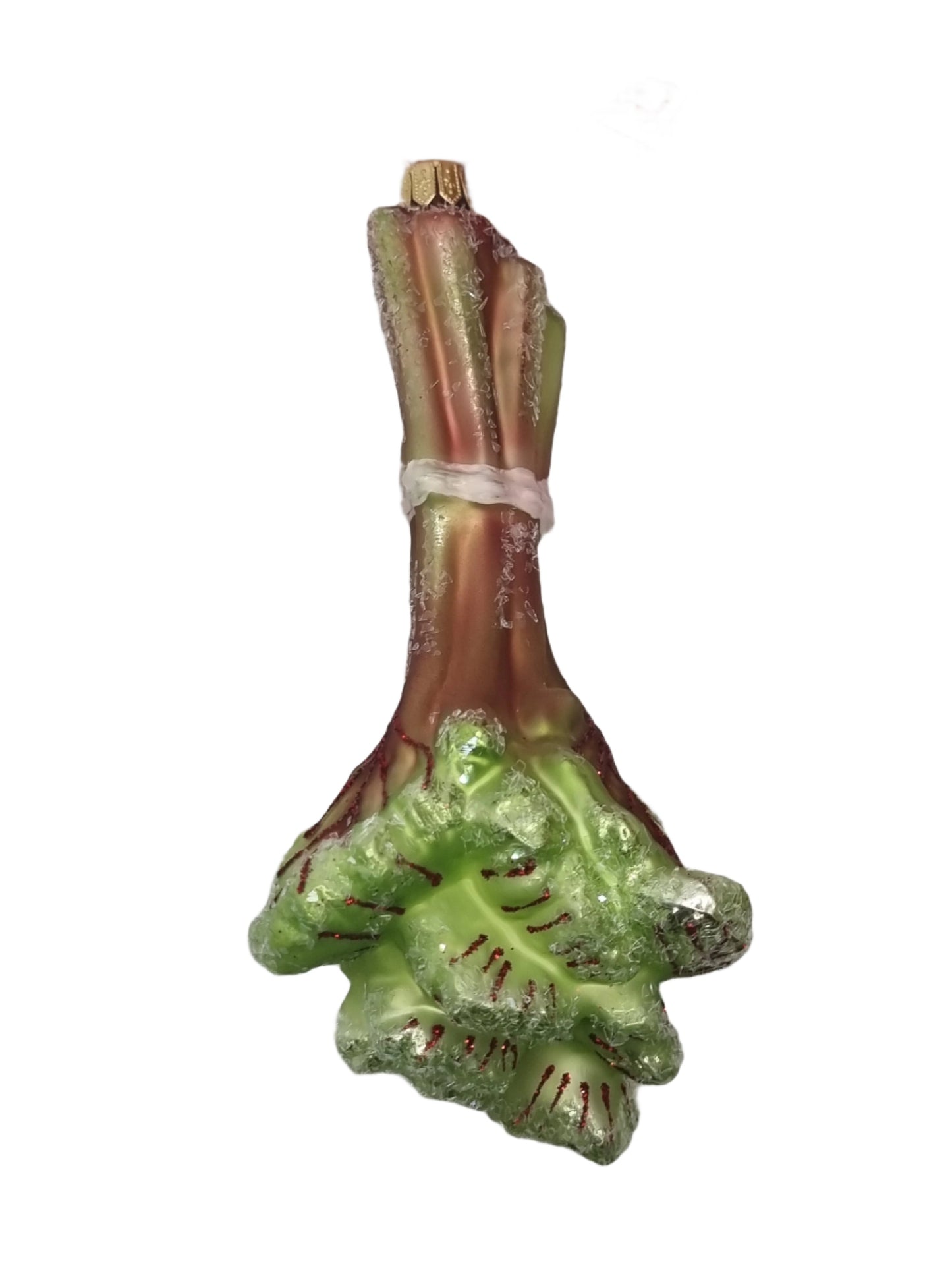 European Glass Christmas ornament of a Rhubarb (U)