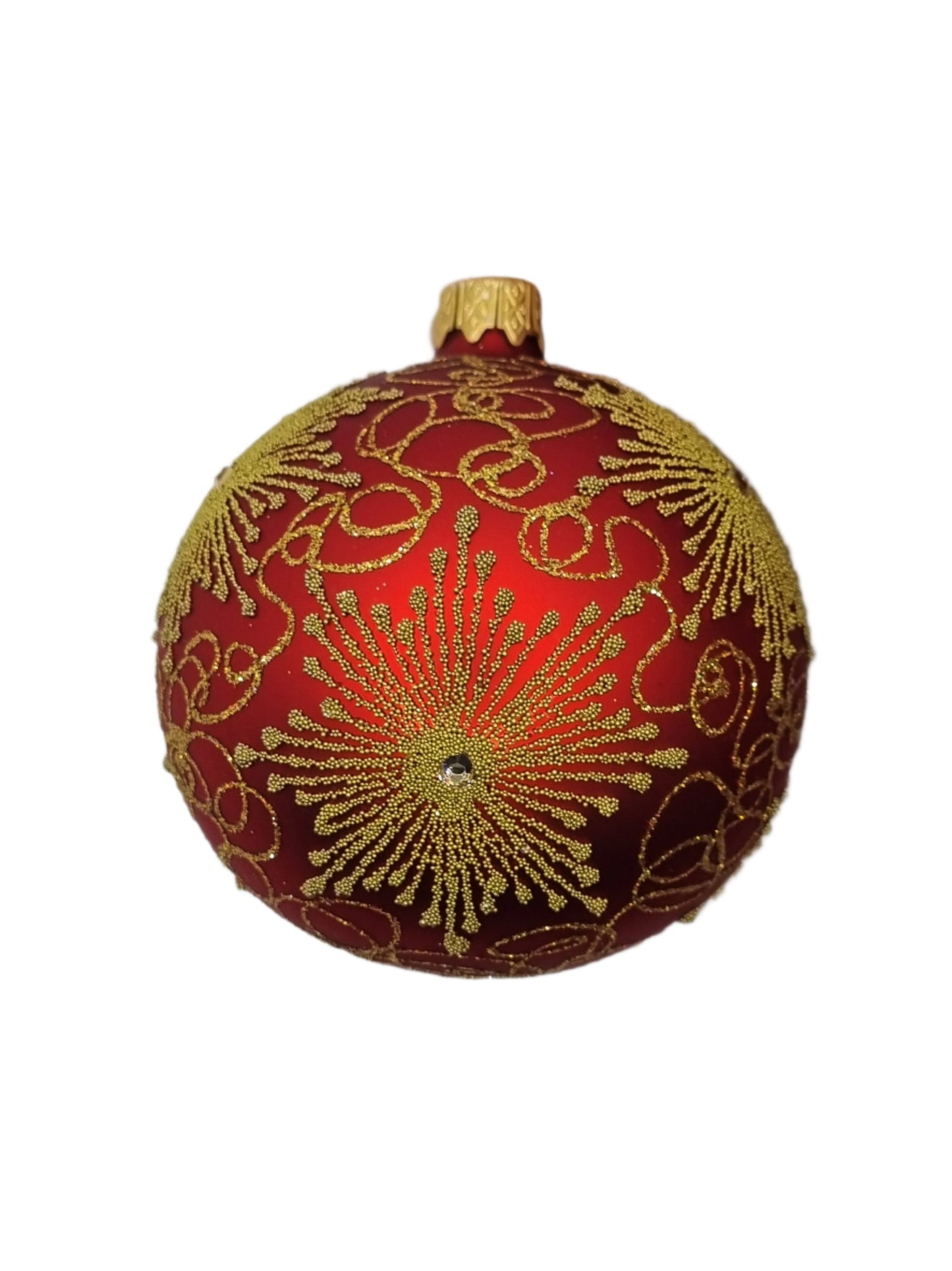European Glass Christmas ornament of a Bauble | Red Assorted (K)