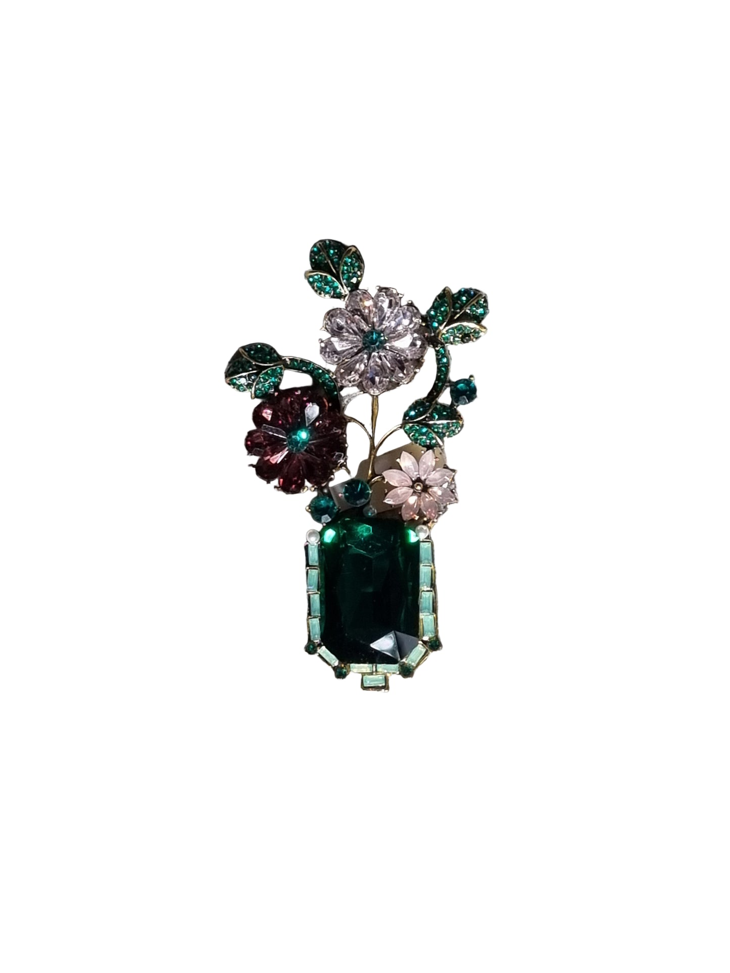 Decorative brooch with gemstones