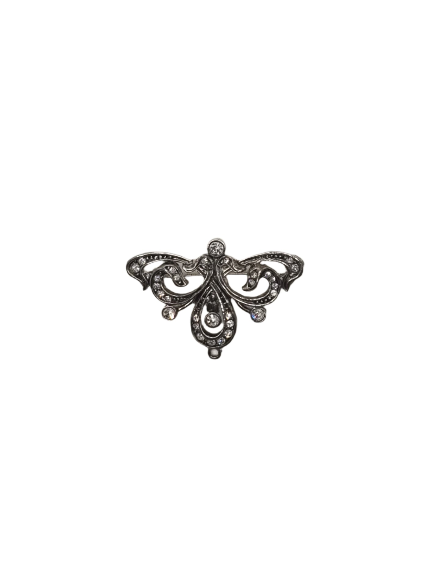 European Glass Christmas ornament of a Silver Filigree | Brooch III