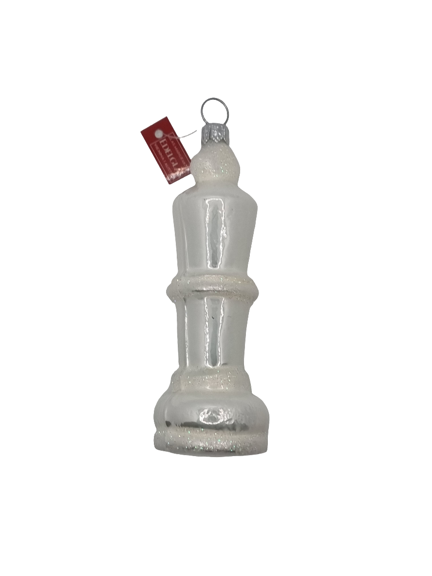 European Glass Christmas ornament of a Chess Piece (F)