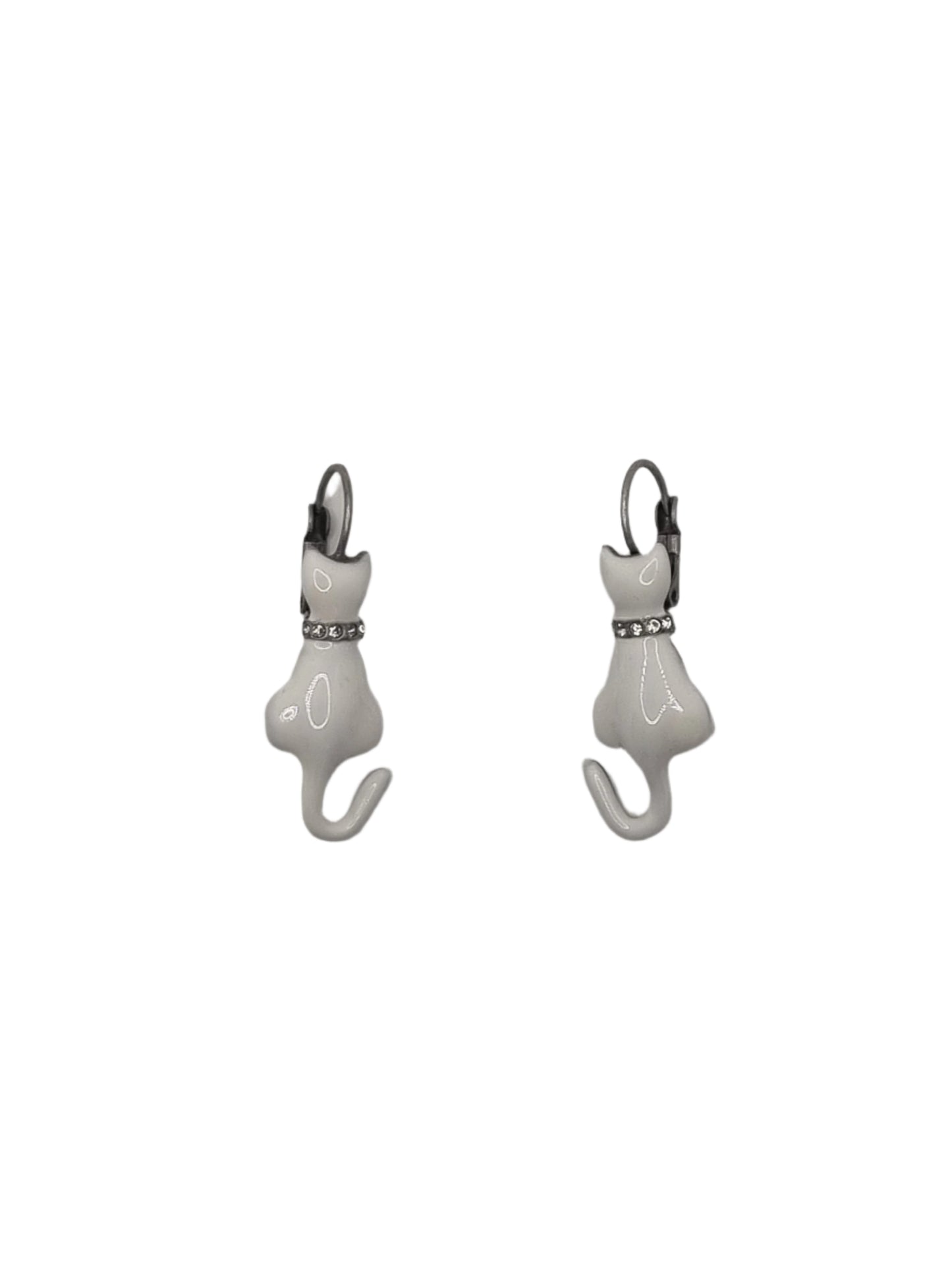European Glass Christmas ornament of a Cats | Earrings