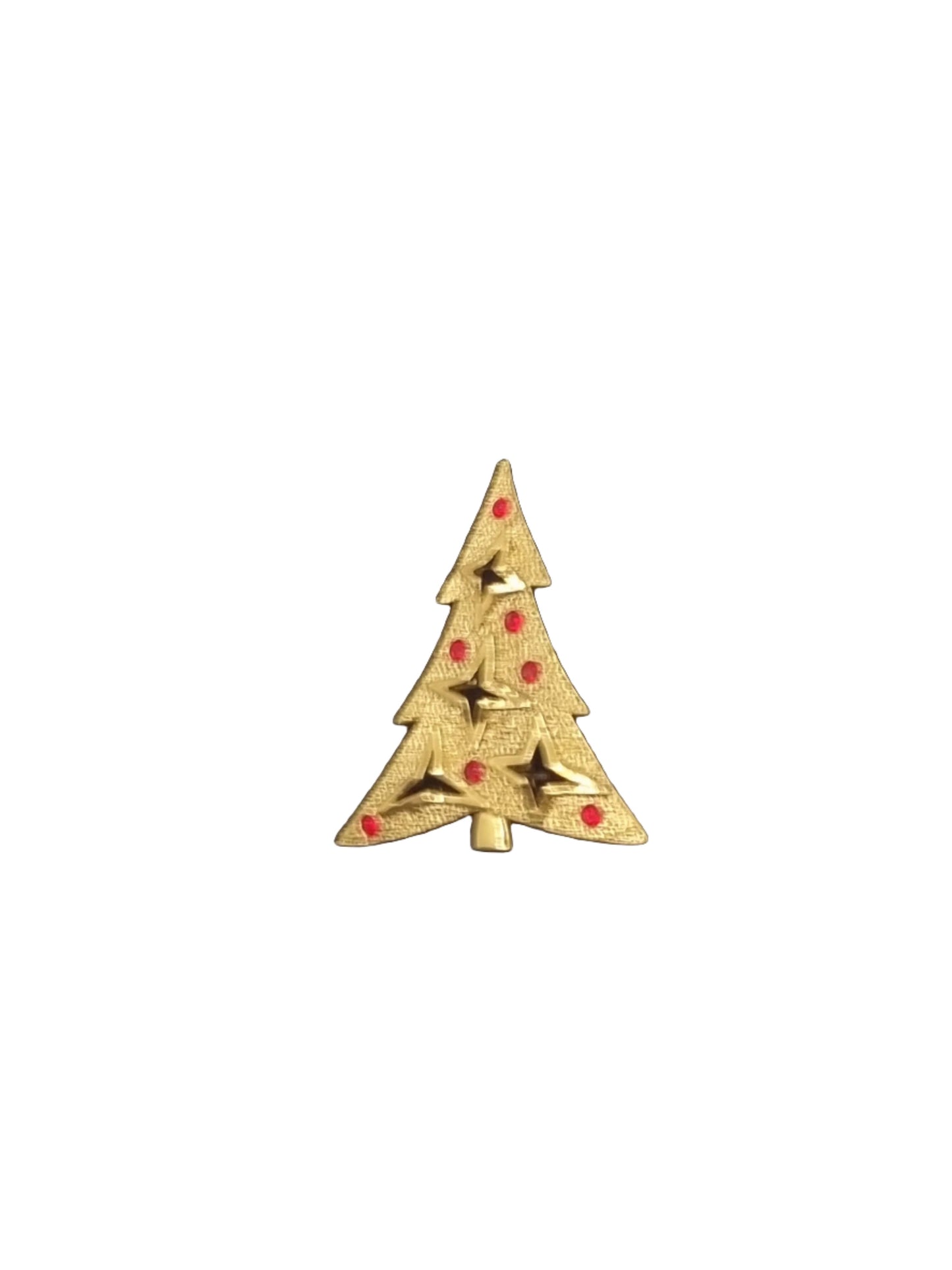 Brooch | Solid Christmas Tree with Colourful Stones 3cm