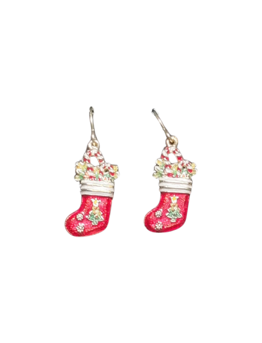 Stockings with Candy Canes | Earrings