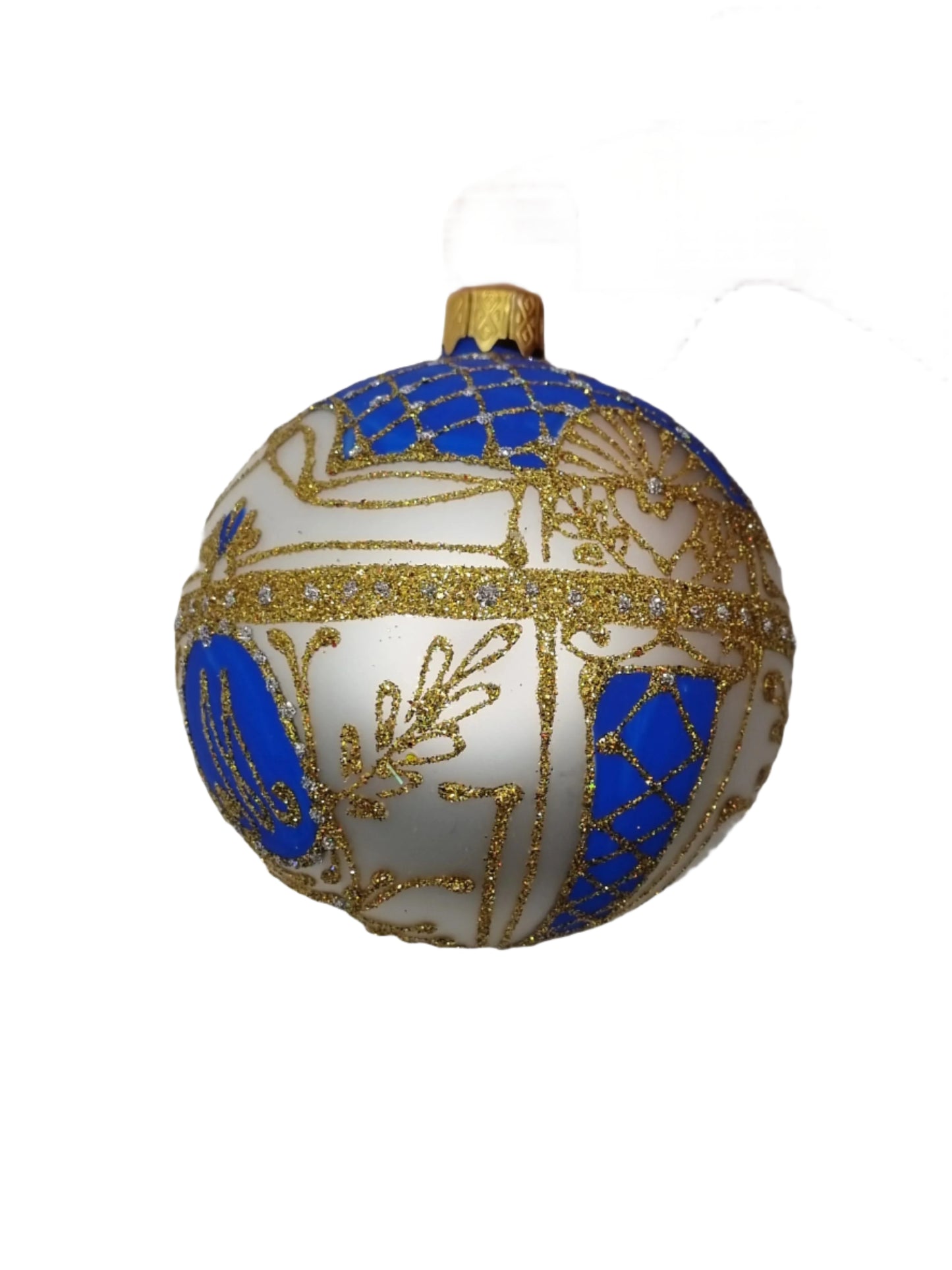 European Glass Christmas ornament of a Bauble | Blue Assorted (N)