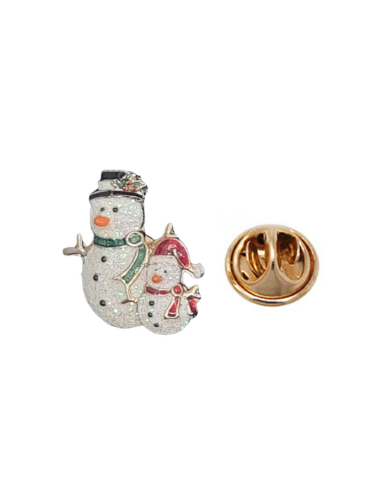 Double Sparkle Snowman | Pins