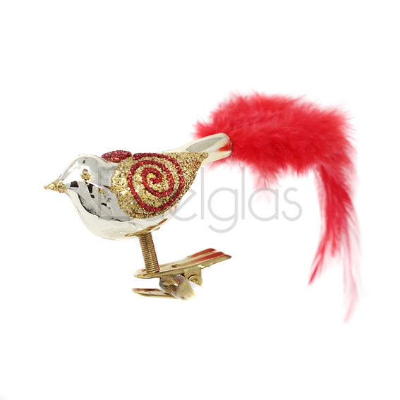 Birds on Clip (I) | Large Feather Tail