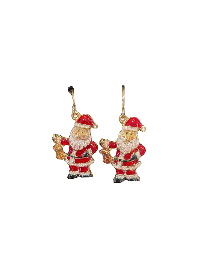 Weihnachtsmann mit Laterne | Ohrringe