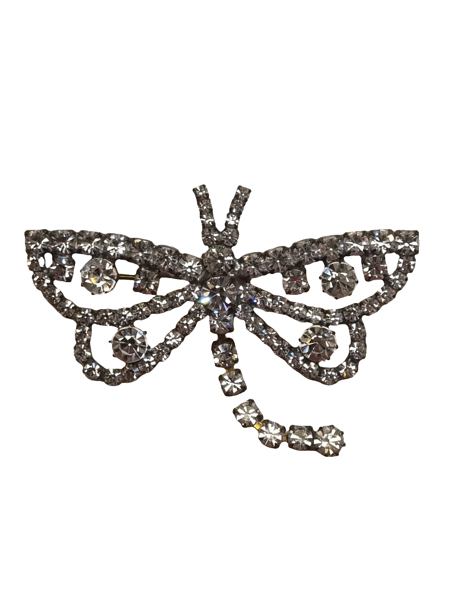 Crystal Dragonfly with Moving Tail | Brooch V