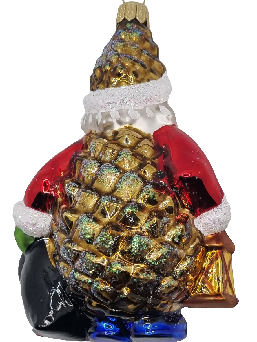 Pinecone Santa with Penguins & Presents (S)