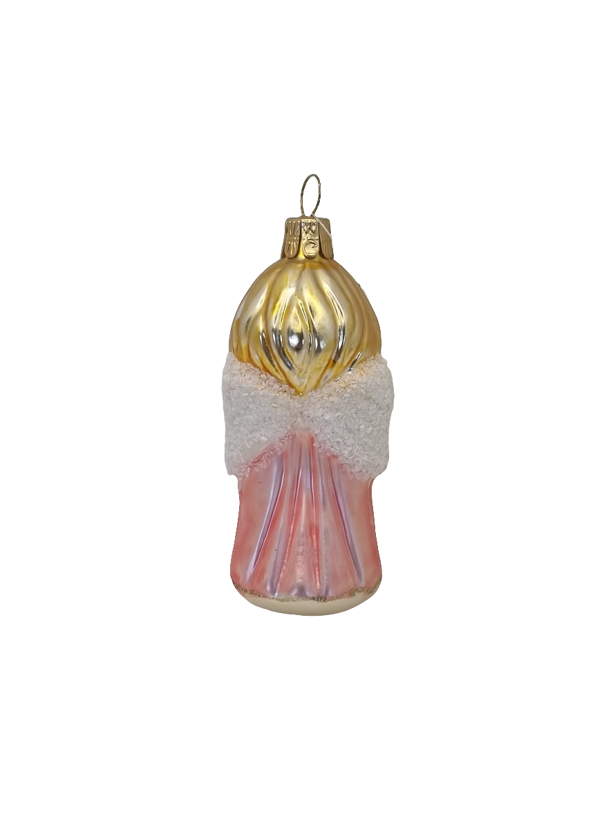 European Glass Christmas ornament of a Angel girl trumpet (F)