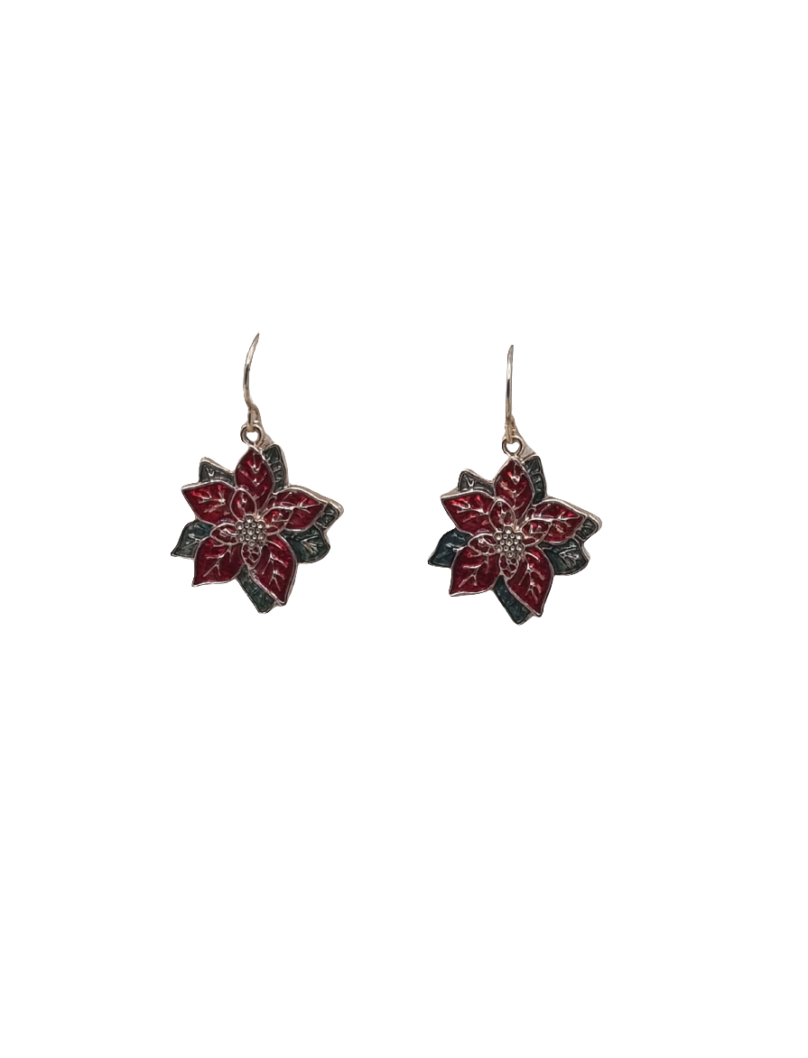 Flowers Poinsettia | Earrings