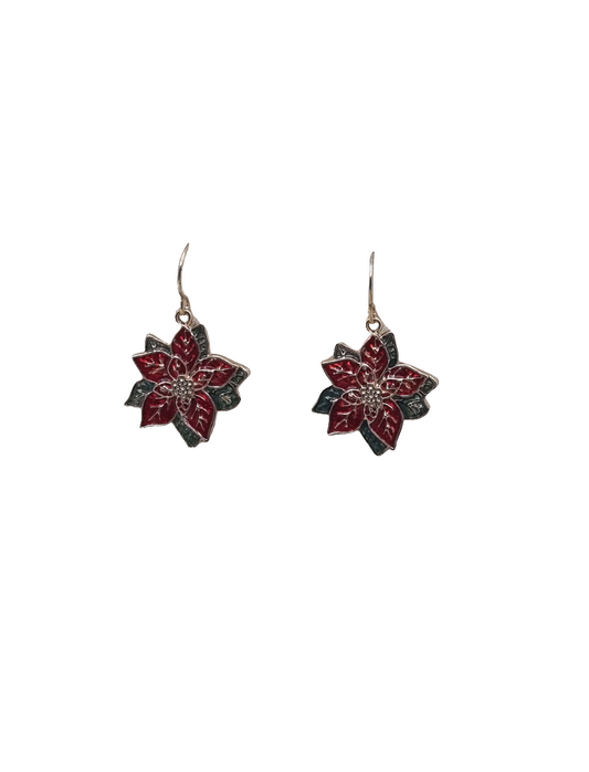 Flowers Poinsettia | Earrings