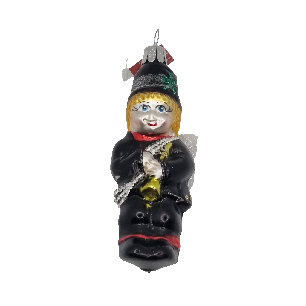 Band Man with Gold Instrument Silver Sash Black Hat (F)