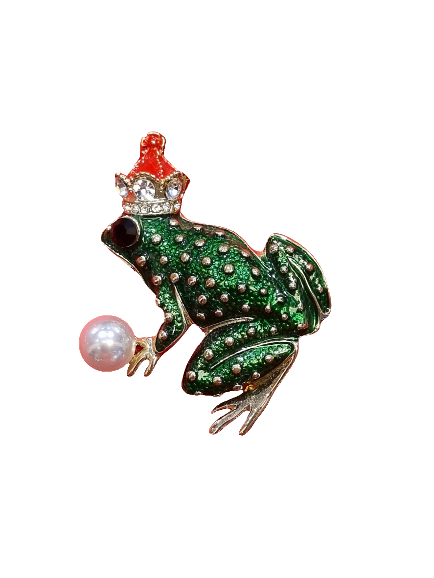 Frog King with Pearl | Brooch V