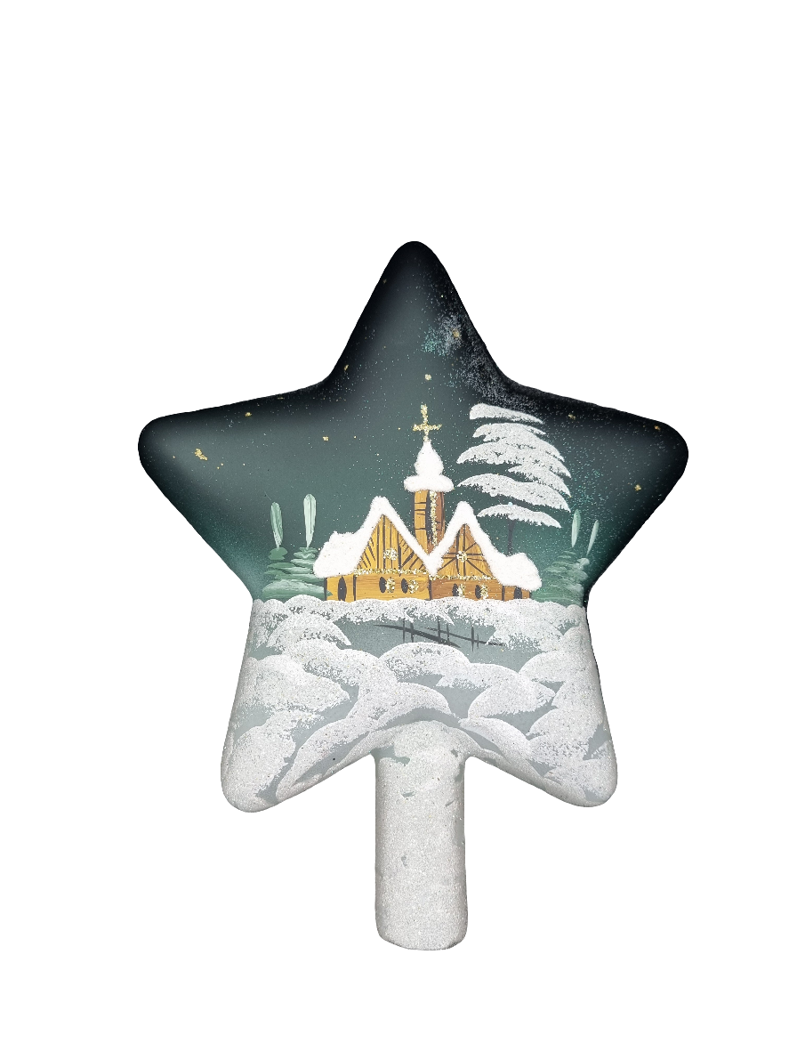 Glass Star Christmas Tree Topper