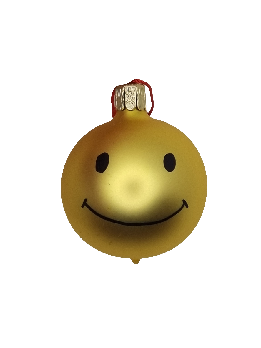 Bauble | Yellow Happy Face (C)