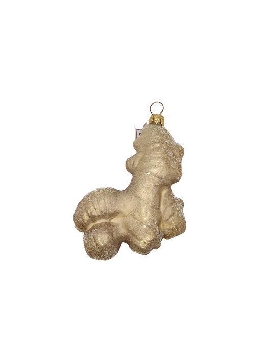 European Glass Christmas ornament of a Ginger root frosted (I)