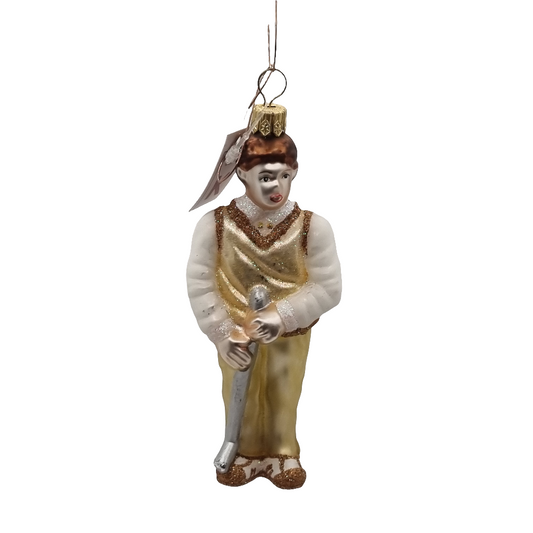 European Glass Christmas ornament of a Golf Man (K)