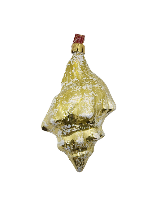 European Glass Christmas ornament of a Shell large (G)