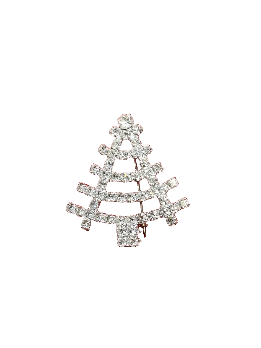 Small Crystal Tree Rounded Branches | Brooch V