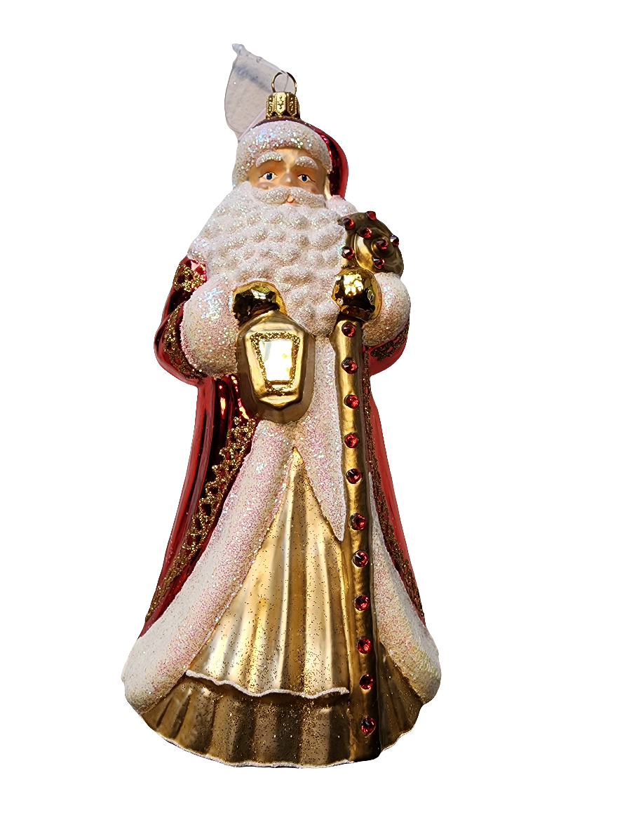 Santa Large with Gold Staff and Lantern (Z)